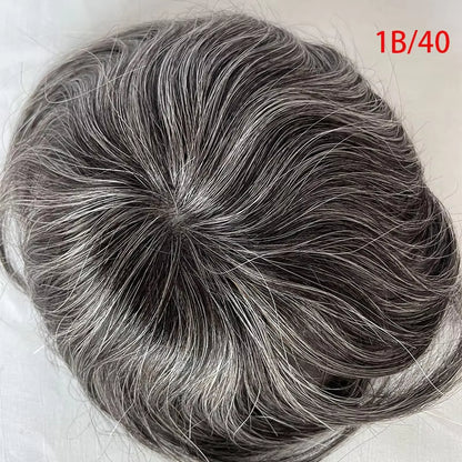 Side or Back Hair Patches for Men, Hairpiece for Men, Cover Bald Spot On Head, Thin Skin, Toupee Patch, 8 x 8 cm