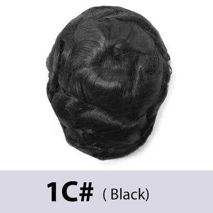 Men's Toupee Mono & Pu With Swiss Lace Front Natural Human Hair Wigs For Men