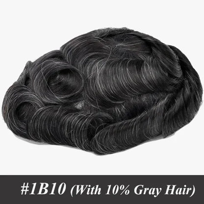 Afro Kinky Twist Crochet Braids Hair for Men Full PU Poly Thin Skin Hair Piece Mens Wig
