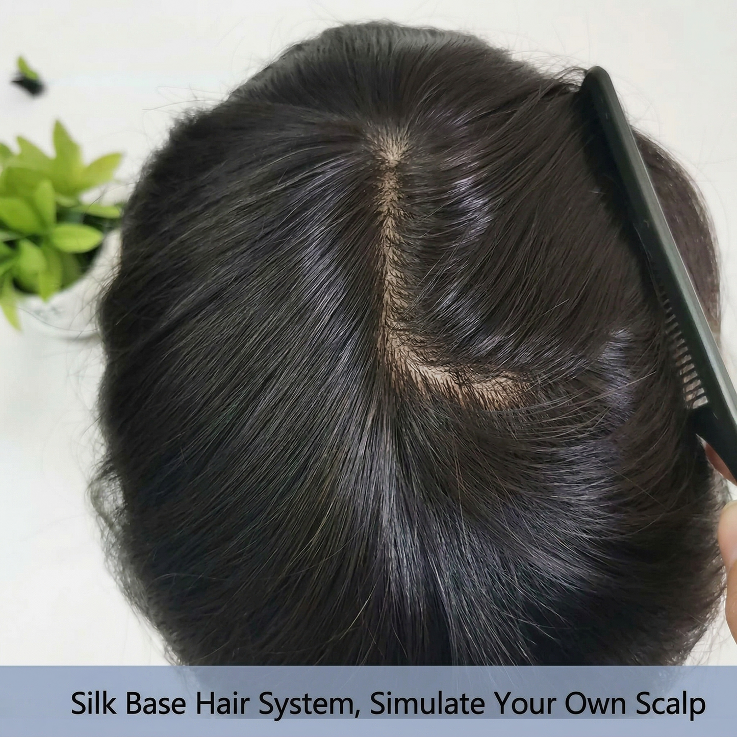 Silk Base Hair System for Men: Natural Lace Front & Reinforcement PU Perimeter Human Hair Toupee