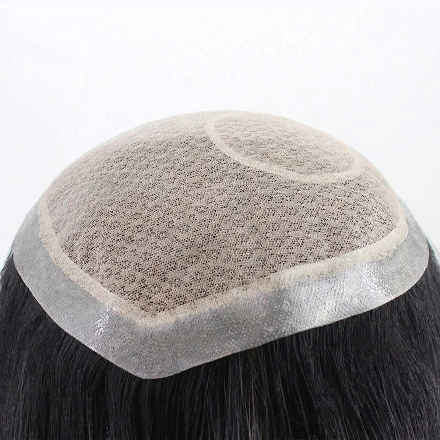 Ultra-Natural Men’s Hair System: Breathable Lace with Injected Silk Crown & Easy-Tape PU Perimeter