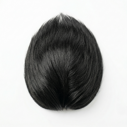 Ultra-Natural Men’s Hair System: Breathable Lace with Injected Silk Crown & Easy-Tape PU Perimeter